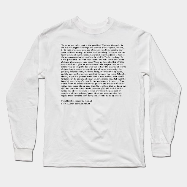 To Be or Not To Be Long Sleeve T-Shirt by Onallim